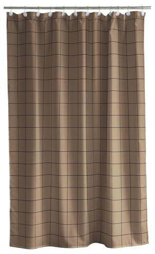 Södahl Vista Duschvorhang 180x200 cm, Duschvorhang Hochwertig aus 50% GRS-zertifiziertes recyceltes Polyester, Bad Vorhang, Wasserabweisend, Anti Schimmel, Waschbar, Warm Taupe