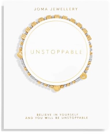 Joma Jewellery HAPPY LITTLE MOMENTS | UNSTOPPABLE | Gold Plated 17.5cm Stretch Bracelet stretch