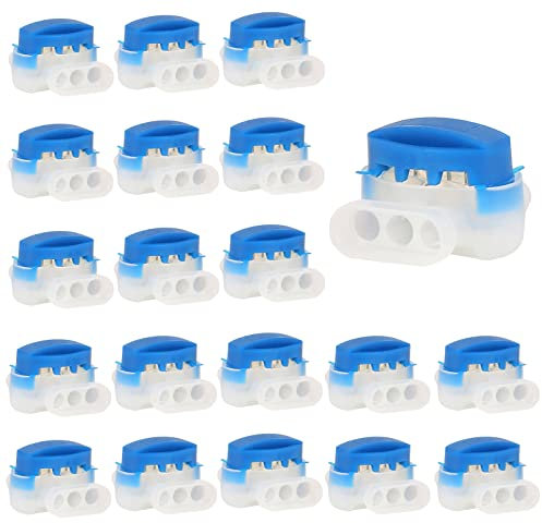 Luabue 20 Pack Cable Connector Waterproof Electrical Wire Connectors Crimps Gel Filled Lawnmower Connector for Husqvarna Flymo Robotic Lawn Mower Automower Irrigation Application