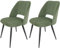 WAFTING Esszimmerstühle 2er Set, Kordsamt Stuhl Mit Dickem Cord-Schwamm Gepolsterter, Esstischstühle mit Separaten Metallbeinen, für Esszimmer, Wohnzimmer, Schlafzimmer und Empfang, Grün