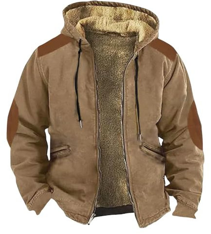 Jacke Herren Winterjacke Herren Jacken Parka Herren Herren Jacken Übergang Skischuhe Herren Arbeitsjacke Herren Herrenjacke Übergangsjacke Winterjacke Herren Herren-Jacken Beige 2Xl