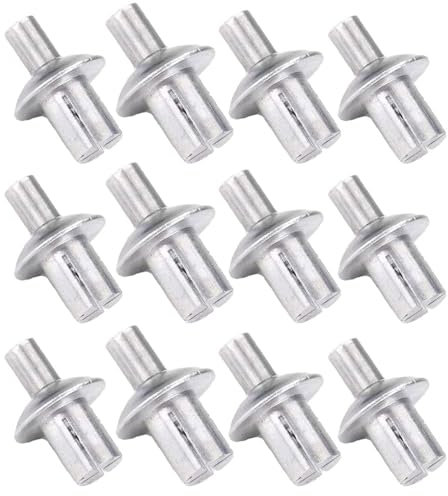 Remaches de núcleo de aluminio de 5 x 11 mm, 100 remaches de cabeza redonda, remaches expansibles tipo golpe para aeroespacial, automotriz y electrónica