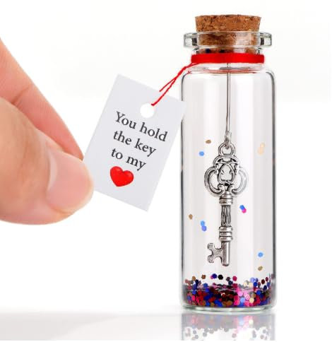 Ornamenti decorativi da tavolo fatti a mano per lui e il suo anniversario, per donne, moglie, marito, I You to Boyfriend Key to Me (viola, 2 x 6 cm)