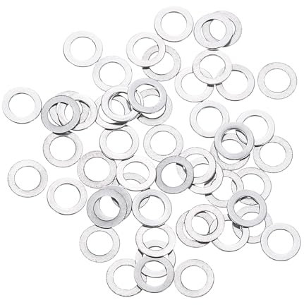 QUARKZMAN Arandelas Planas de Acero Inoxidable M3 304, 50 Piezas 3x5x0.2mm Espaciadores Planos Ultradelgados para Tornillos, Reparación Electrónica, Automotriz
