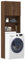 Mobile Lavatrice Rovere Marrone 190x64x24 cm, Mobile Bagno Lavatrice, Mobiletto Porta Lavatrice da Bagno con Scaffale e Armadietti in Legno Multistrato (Peso 25,9KG)