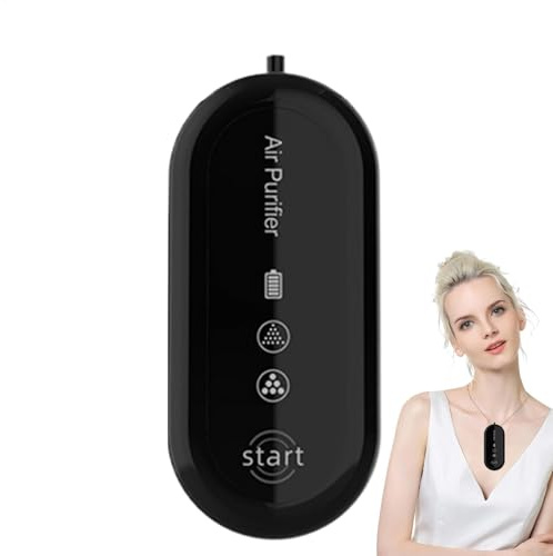 Personal Air Purifier, Portable Tiny Air Ionizer Necklace, Wearable Ionizer, Eliminating Pollen, Dust and Particles, Ideal for Outdoor Activities, Travel Quality Improvement