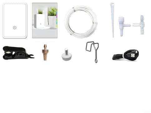 URPIZY Sistema de riego inteligente wifi, riego automático por goteo con control de tiempo, dispositivo de riego de jardín para plantas, color blanco