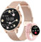 Miecgth 2025 Smartwatch Donna con SIRI/ET/HRV, 1.27 TFT Orologio Donna con Chiamate Cardiofrequenzimetro Ciclo Mestruale IP68 24H Sonno Caloria Fitness Tracker per Android & iOS (Oro rosa)
