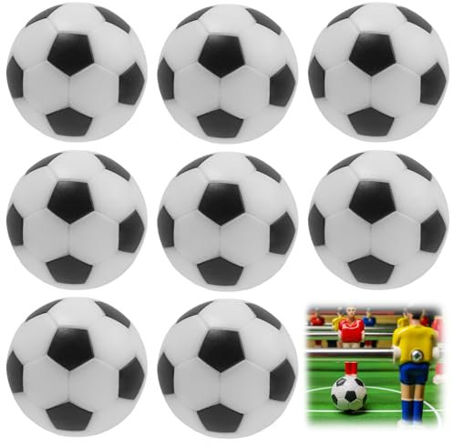 8 Stück Tischfußball Kickerbälle, 32mm Mini Kickerbälle aus Tischkicker Bälle, Leise & Langlebig für Tischfußball Spiele, Ersatzbälle für Kickertisch, Spieltisch & Multifunktionstisch