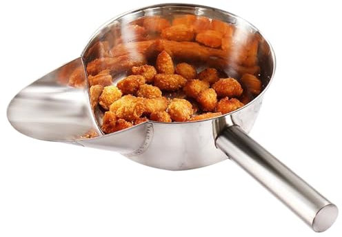 Servierlöffel für Lebensmittel | Entenschnabel-Chipsöffel aus Edelstahl | Ergonomischer Popcorn-Löffel für verschiedene Lebensmittel wie trockene Produkte, Süßigkeiten, Eiswürfel,