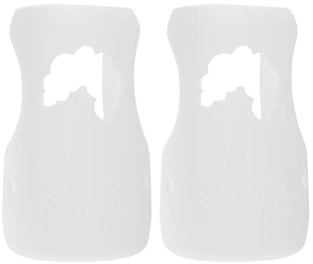 Housse de Protection pour Biberon en Silicone 270ml, Lot de 2, Blanc | Protection Antichoc, Réutilisable au Quotidien, sans Bavure, pour Poudre de Lait et Autres Liquides