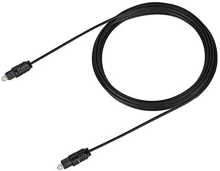 ZAWELIYO Digital Fiber Optical Audio Cable, Digital Fiber Optical Audio Cable, for DVD CD Players Black 1m 2m 3.0m (3 Meters / 9.84ft)