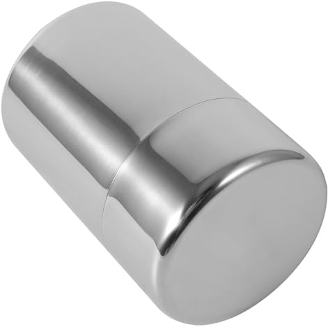 Hamwesh Recipiente para té de Acero Inoxidable, Tapas Herméticas Dobles, Recipientes para Alimentos para té Suelto, café, Dulces, Hierbas con Recipiente de Metal para Almacenamiento (S)