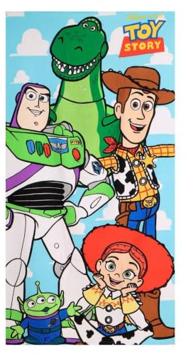 Toalla Toy Story 70 x 140 cm Niño y Niña - Toalla Infantil Disney Toy Story Suave y Absorbente para Playa, Piscina y Natación, Toalla Infantil Verano 2-10 Años