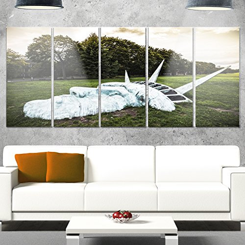 Design Art Statue of Liberty Wandschmuck aus Metall, grün/weiß, 60 x 28