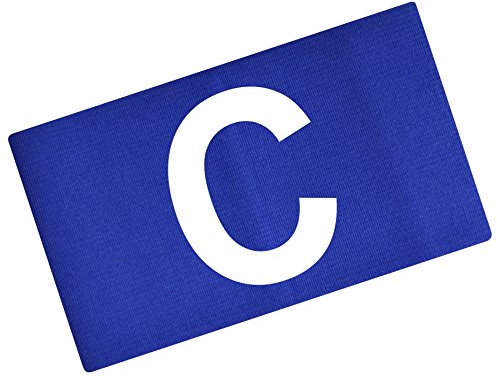 fanshirts4u Kapitänsbinde Spielführerbinde Capitainsband C (blau, Junior ca. 22cm Umfang)