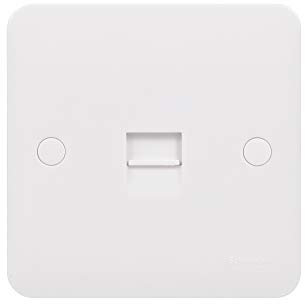 Schneider Electric Lisse White Moulded - Single Telephone Socket, Secondary, GGBL7062S, White