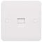 Schneider Electric Lisse White Moulded - Single Telephone Socket, Secondary, GGBL7062S, White
