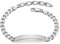 Materia Herren Armband Silber 925 mit Gravur - Schildarmband 6mm diamantiert 19-23cm SA-13-Schrifttyp 4