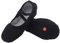 Nzcm Ballettschuhe Mädchen Flache Ballettschläppchen Damen Leicht Weich Schläppchen Kinder Ballerinas Tanz Gymnastik Schuhe mit Geteilter Ledersohle, 42 EU, Schwarz