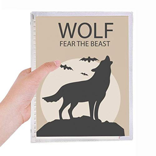 Wolf Ghost Fear Halloween Kürbisnotebook Loose-leaf Spiral Refillable Journal