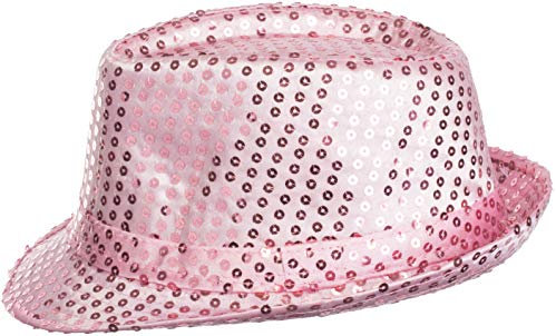Brandsseller Paillettenhut Unisex Glitzerhut Partyhut Verkleidung Karneval Silvester - Rosa