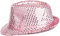 Brandsseller Paillettenhut Unisex Glitzerhut Partyhut Verkleidung Karneval Silvester - Rosa