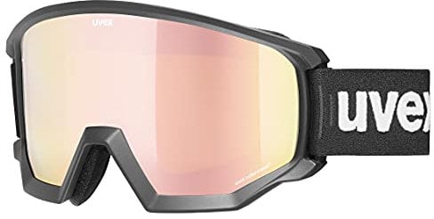 uvex athletic CV - Skibrille für Damen und Herren - Filterkategorie 2 - beschlagfrei - black matt/rose-orange - one size