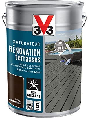 V33 Saturateur Rénovation Terrasses Et Bardages, Wengé 5L