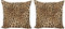 ABAKUHAUS Leopard-Druck Kissenbezug Set (2Stück), Wildtierhaut, doppelseitiges Digitaldruckdekor mit Reißverschluss, 60 cm, Pale Braun Schwarz