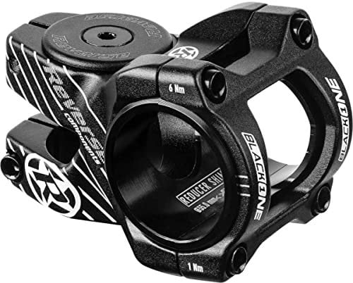 Reverse Black-One D-2 MTB Fahrrad Vorbau 31.8mm / 35mm inkl. Top Cap, Schraube, Kralle schwarz/weiß
