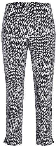 Stehmann-Loli-602, Schmale Pull-On Jacquardcaprihose mit Schlitz an der Seitennaht Größe 40