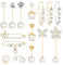 KALVICA 15 Pièces Broches pour Femme Broche Perle Épingles De Sûret Vetement Châ Le Pull Robes Broche Femme Filles