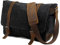 Neuleben Wasserdicht Kameratasche für DSLR Umhängetasche Vintage Groß Fototasche Canvas Leder Camera Bag Aktentasche (Schwarz)
