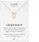 LUUK LIFESTYLE Collana dell'amicizia in acciaio inox con ciondolo a lucchetto e dedica FRIENDSHIP, gioielli da donna e ragazza, regalo romantico, oro