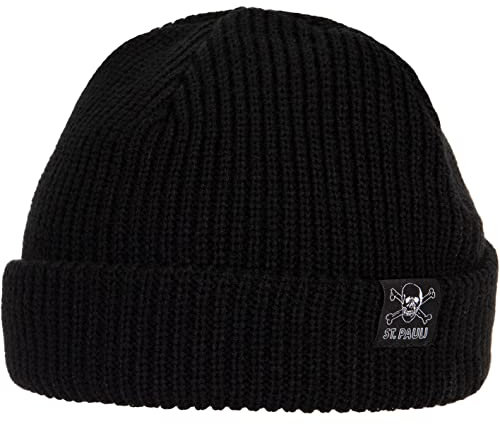 FC St. Pauli Totenkopf Beanie Wintermütze (one Size, scwharz)
