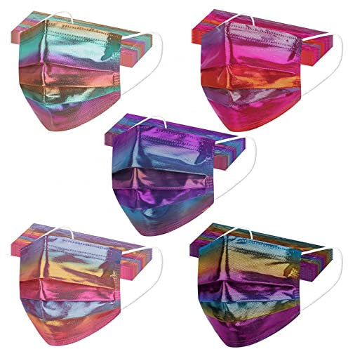 MEIYOUMK 50 Stück Mundschutz Erwachsene, Blumenmotiv Mund Nasenschutz MNS Halstuch Mund und Nasenschutz, Multifunktionstuch Atmungsaktiv Bandana, 3-lagig MNS Face Halstuch Schals für Damen und Herren