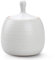 NCQIXIAO Retro Kitchen Canisters Ceramic Food Storage Jar Roud Shape with Silicone Airtight Lid for Tea, Coffee, Nuts, Herb, Spice, Sugar (White)