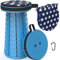 ALEVMOOM Tabouret de Camping Pliant Portable, rétractable et léger, adapté à l'extérieur, au Camping, à la pêche, au Barbecue intérieur, capacité de Poids maximale de 440LBS(Celeste)