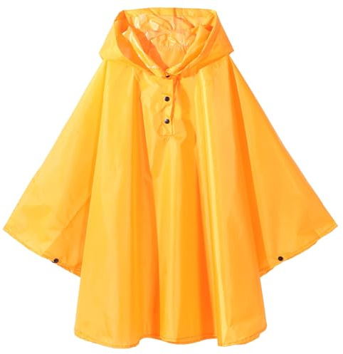 QIKADO Poncho Giallo Impermeabile per Ragazzi e Ragazze poncho impermeabile riutilizzabile S/1-3anni