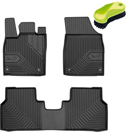 FROGUM No.77 Gummimatten Ganzjahresset von Auto Fußmatten Autofussmatten für Skoda Enyaq iV ab 2020, für Volkswagen ID.4 ab 2020 | Langlebiges TPE Material