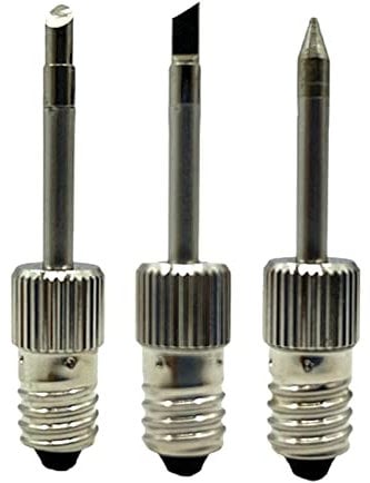 Folpus Soldering Iron Tips Threaded Solder Welding Tips Professional for Tool, 3pcs Silver