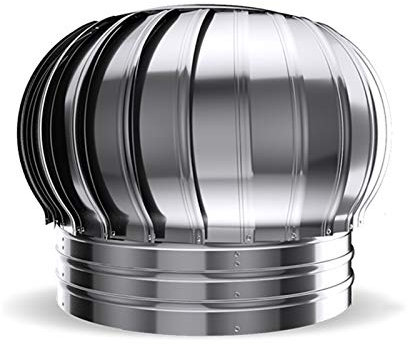 Stainess SteeTappo per Camino Girevole, Spinner Anti-Corrente Verso il Basso Adatto alla Maggior Parte dei Camini Standard Ventilatore a Turbina Rotante,600mm