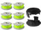DAZZLEEX 6 pz Tosaerba Spool-per Worx WA0014 Spool & Line WG168 WG184 WG190 WG191 String Trimmer+2