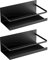 Fousenuk 2 stück Kühlschrank Regal, Küchenregal Schwarz Multifunktionales Gewürzregal Platzsparend für Die Küche Ohne Bohren, Magnetisch Hängeregal für Kühlschrank, Mikrowelle, Küche und Bad