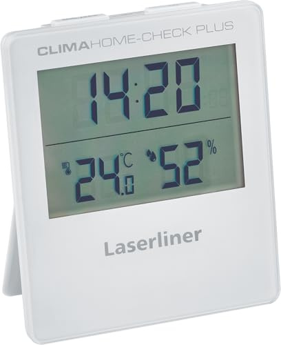 Laserliner ClimaHome-Check Plus, digitales Hygrometer | Temperatur- & Luftfeuchtemessgerät, Kontrolle des Raumklimas, Ideal für Wohnung, Büro, Keller