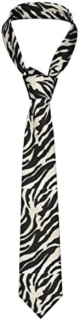 JCAKES Krawatten für Männer – Zebra-Tier Herren Seidige Krawatte, Herrenmode bedruckte Krawatte, Geschenke Krawatte für Männer, für Hochzeit, Freizeit, Party, Business, Schwarz , One size