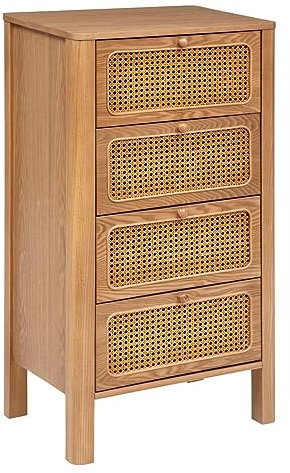 Atmosphera - Schubladenschrank Tiria Eschenfurnier - 55x38cm - 4 Schubladen - Naturholz