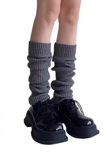 VUCDXOP Damen Langer Beinwärmer Frauen Mädchen Winter Crochet Stricken Stulpen Beinstulpen Beinwärmer Kniestrümpfe Legwarmers Strümpfe Overknees, in Einheitsgröße,55CM