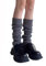 VUCDXOP Damen Langer Beinwärmer Frauen Mädchen Winter Crochet Stricken Stulpen Beinstulpen Beinwärmer Kniestrümpfe Legwarmers Strümpfe Overknees, in Einheitsgröße,55CM
